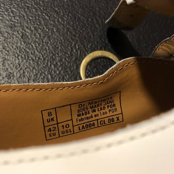 Dr. Martens White Mary Jane Shoes - Picture 2 of 3